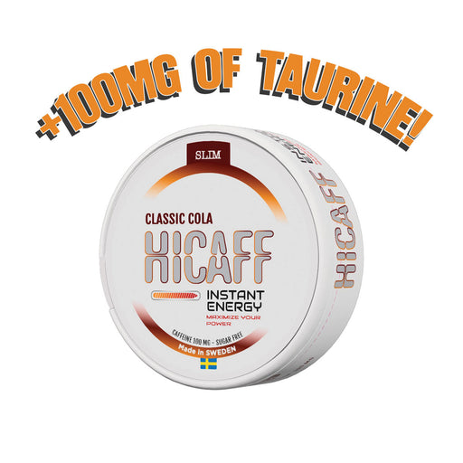 HICAFF - Classic Cola flavoured Caffeine & Taurine Pouches - 100mg