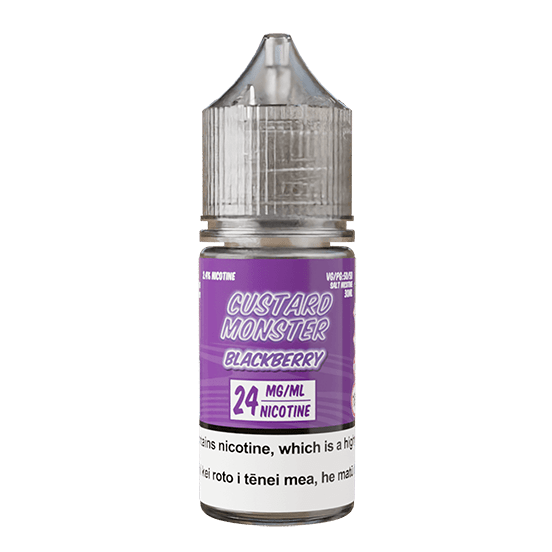 Custard Monster Salt - Blackberry - Vapoureyes NZ