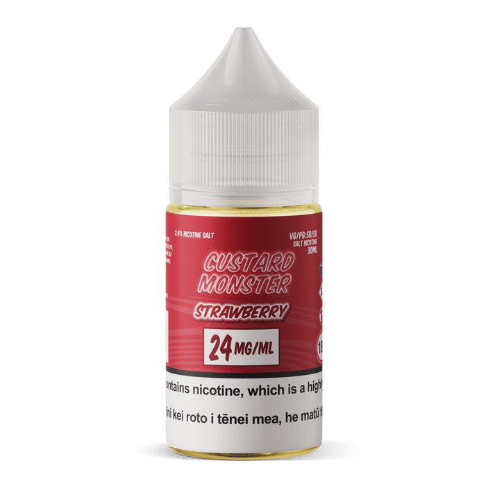 Custard Monster Salt - Strawberry - Vapoureyes NZ