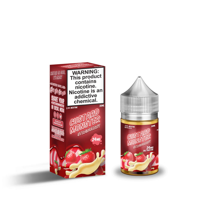 Custard Monster Salt - Strawberry - Vapoureyes