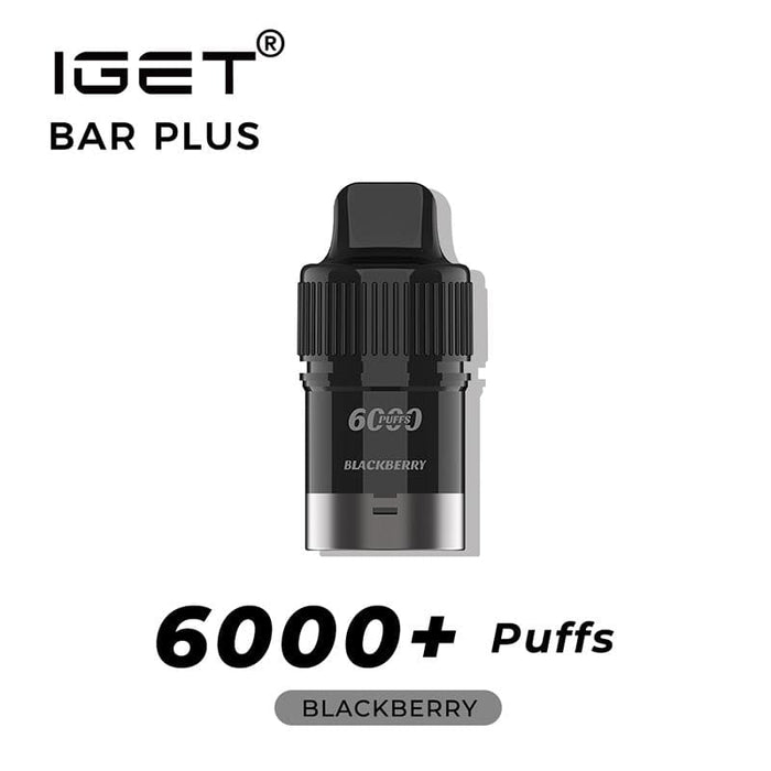 iGET Bar PLUS Pod (6000 Puffs) - Blackberry - Vapoureyes