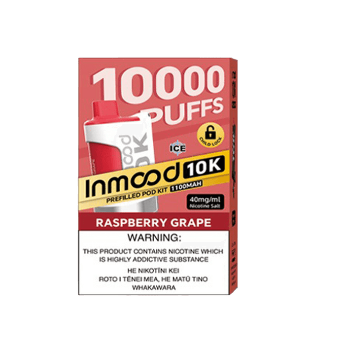 Inmood 10K Prefilled Pod Kit - Raspberry Grape - Vapoureyes