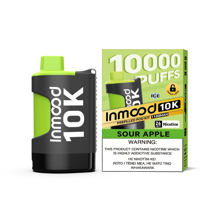 Inmood 10K Prefilled Pod Kit - Sour Apple - Vapoureyes