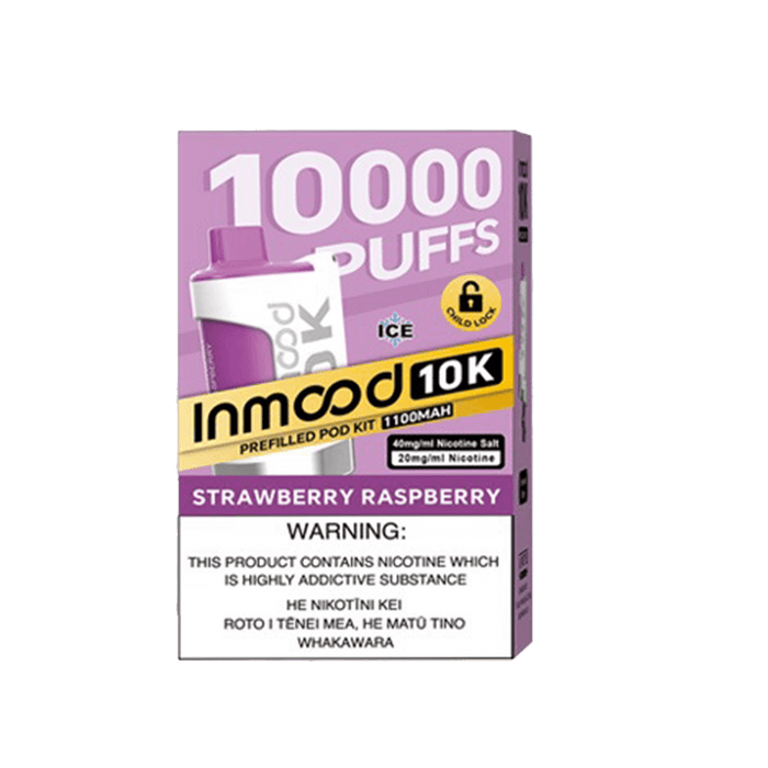 Inmood 10K Prefilled Pod Kit - Strawberry Raspberry - Vapoureyes