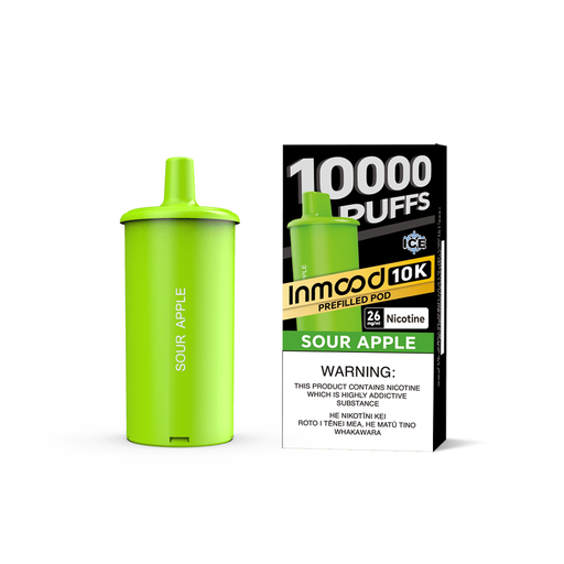 Inmood 10K Prefilled Pod - Sour Apple - Vapoureyes